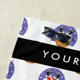 Weihnachtsmann im Schornstein, Schnee, Weihnachten Strandtuch