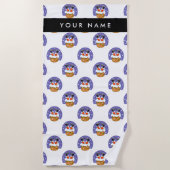 Weihnachtsmann im Schornstein, Schnee, Weihnachten Strandtuch (Vorderseite)