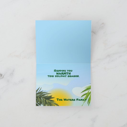 Weihnachtsmann im Urlaub, Weihnachten am Strand, S (Innenseite)