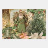 Weihnachtsmann im viktorianischen Weihnachtsbaum-S Geschenkpapier Set (Vorderseite 2)