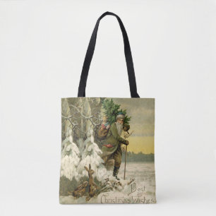 Weihnachtsmann im viktorianischen Weihnachtsbaum-S Tasche