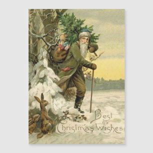 Weihnachtsmann im viktorianischen Weihnachtsstil  Magnetkarte