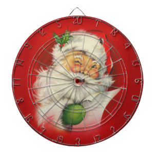 Weihnachtsmann im Vintage-Stil Dartscheibe