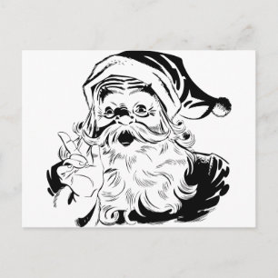 Weihnachtsmann im Vintage-Stil Feiertagspostkarte