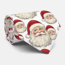 Weihnachtsmann im Vintage-Stil in Weiß