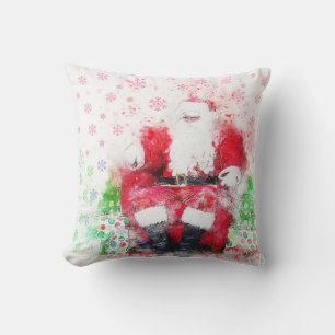 Weihnachtsmann im Vintage-Stil Kissen