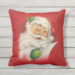 Weihnachtsmann im Vintage-Stil Kissen