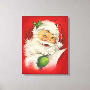 Weihnachtsmann im Vintage-Stil Leinwanddruck