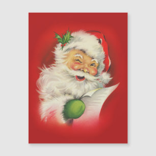 Weihnachtsmann im Vintage-Stil Magnetkarte