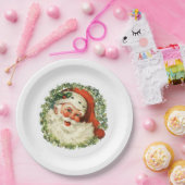 Weihnachtsmann im Vintage-Stil Pappteller (Party)