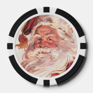 Weihnachtsmann im Vintage-Stil Pokerchips