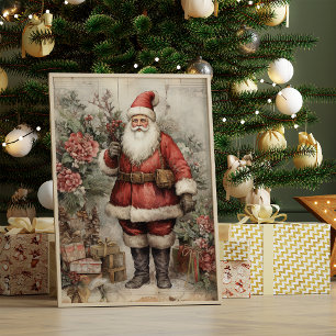 Weihnachtsmann im Vintage-Stil Poster