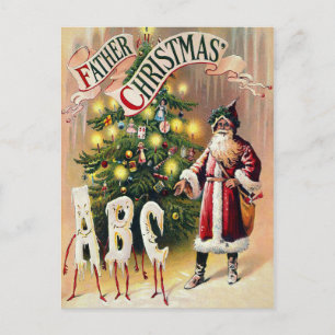 Weihnachtsmann im Vintage-Stil Postkarte
