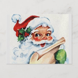 Weihnachtsmann im Vintage-Stil Postkarte