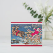 Weihnachtsmann im Vintage-Stil Postkarte (Stehend Vorderseite)