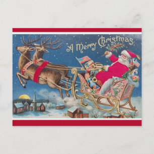 Weihnachtsmann im Vintage-Stil Postkarte