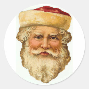 Weihnachtsmann im Vintage-Stil Runder Aufkleber