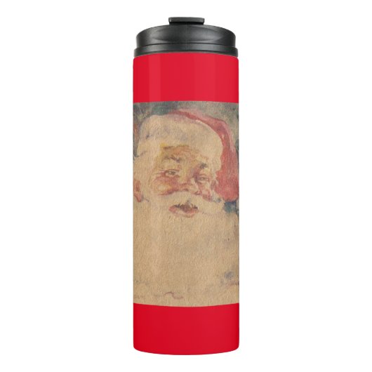 Weihnachtsmann im Vintage-Stil Thermosbecher (Vorderseite)
