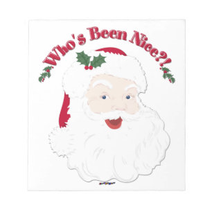 Weihnachtsmann im Vintage-Stil - Wer war brav?! Notizblock