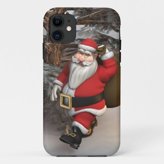 Weihnachtsmann im Wald Case-Mate iPhone Hülle (Rückseite)