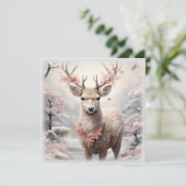 Weihnachtsmann im Wald Karte (Stehend Vorderseite)