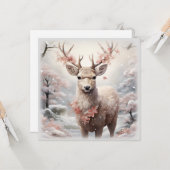 Weihnachtsmann im Wald Karte (Vorderseite/Rückseite Beispiel)