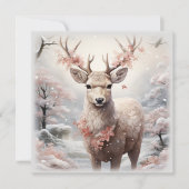 Weihnachtsmann im Wald Karte (Vorderseite)