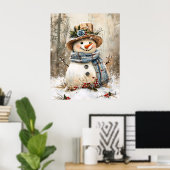 Weihnachtsmann im Wald Poster (Heimbüro)
