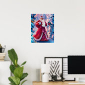 Weihnachtsmann im Wald Poster (Heimbüro)