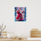 Weihnachtsmann im Wald Poster (Küche)