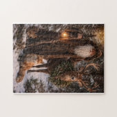 Weihnachtsmann im Wald Puzzle (Horizontal)