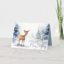 Weihnachtsmann im Wasser im Schnee Feiertagskarte