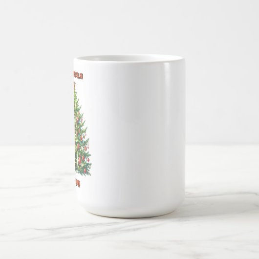 Weihnachtsmann im Winter ein Weihnachtsbaum dekori Kaffeetasse (Mittel)