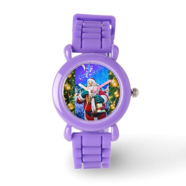 Weihnachtsmann im Winter eWatch Armbanduhr (Vorderseite)