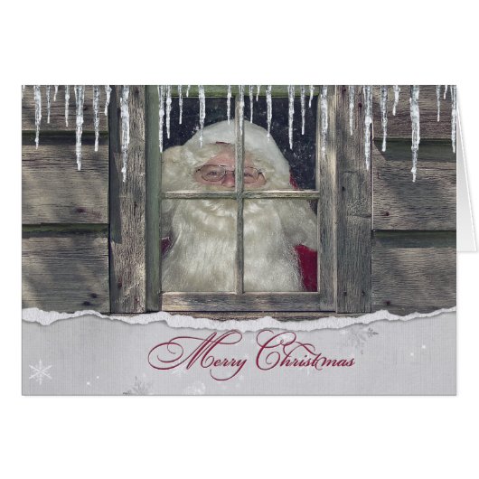 Weihnachtsmann im Winter mit Rädern (Vorderseite (Horizontal))