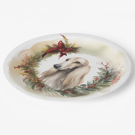 Weihnachtsmann in Afghanistan Pappteller (Schrägansicht)