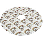 Weihnachtsmann in Afghanistan Polyester Weihnachtsbaumdecke (Schrägansicht)