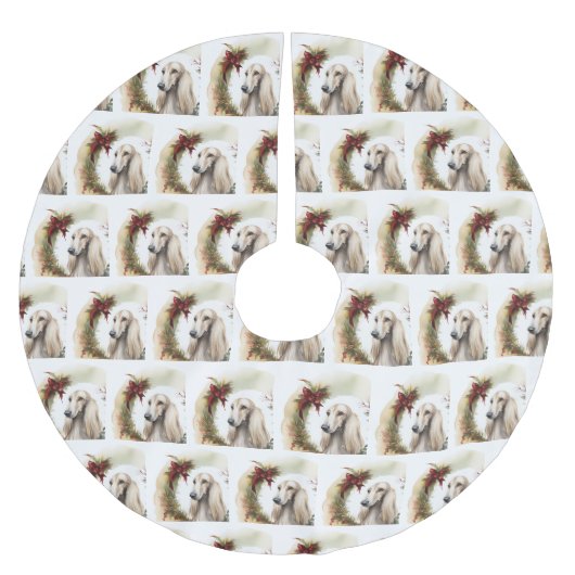 Weihnachtsmann in Afghanistan Polyester Weihnachtsbaumdecke (Vorderseite)