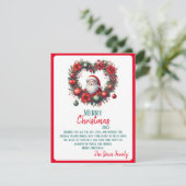 Weihnachtsmann in Aquarell - Feiertagskarte (Stehend Vorderseite)