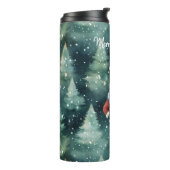 Weihnachtsmann in Aquarell - Thermosbecher (Nach links gedreht)