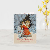 Weihnachtsmann in Central Park NY (FOTO-EINSATZ) - Karte (Gelbe Blume)