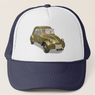 Weihnachtsmann in Citroen 2CV Truckerkappe