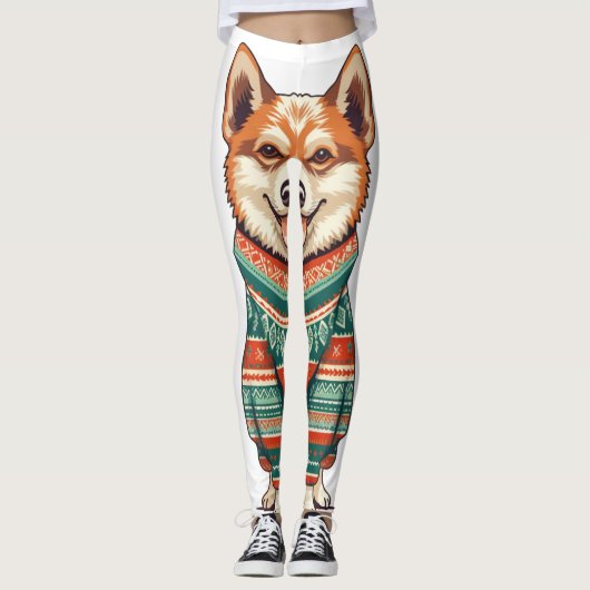 Weihnachtsmann in Cosy Sweater Leggings (Vorderseite)