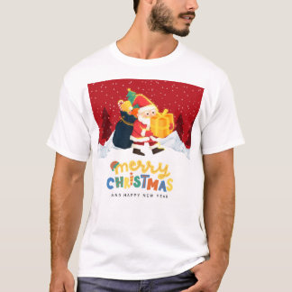 Weihnachtsmann in einem magischen Winterwunderland T-Shirt
