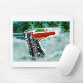 Weihnachtsmann in einem roten Rolls Mousepad (Mit Mouse)