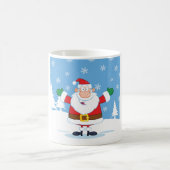 Weihnachtsmann in einer verschneiten Winterlandsch Kaffeetasse (Mittel)