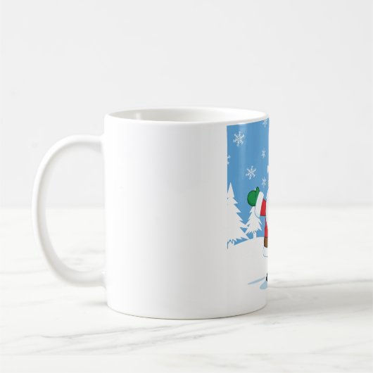 Weihnachtsmann in einer verschneiten Winterlandsch Kaffeetasse (Links)
