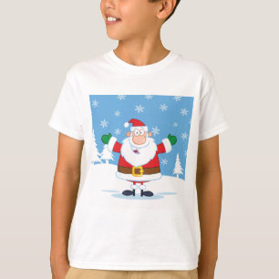 Weihnachtsmann in einer verschneiten Winterlandsch T-Shirt