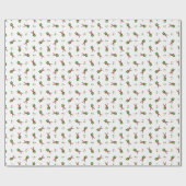 Weihnachtsmann in Grün und Rot Geschenkpapier (Flach)