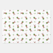 Weihnachtsmann in Grün und Rot Geschenkpapier Set (Vorderseite 2)